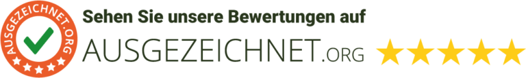 Sehen Sie unsere Bewertungen auf AUSGEZEICHNET.ORG